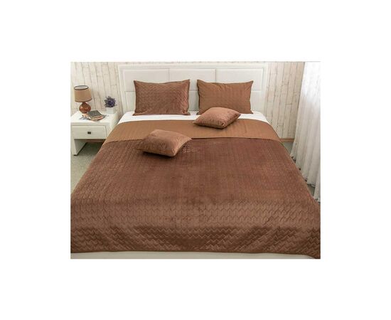 Покрывало Руно двухстороннее VeLour Шоколадное 220х240 см (330.55_Chocolate), изображение 5 Покрывало Руно двухстороннее VeLour Шоколадное 220х240 см (330.55_Chocolate), изображение 5