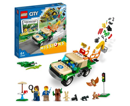 Конструктор LEGO City Missions Миссии спасения диких животных 246 деталей (60353), изображение 2 Конструктор LEGO City Missions Миссии спасения диких животных 246 деталей (60353), изображение 2