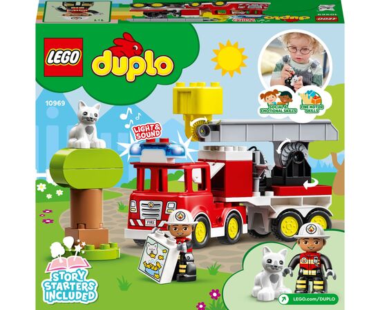 Конструктор LEGO DUPLO Town Пожежна машина 21 деталь (10969), зображення 10 Конструктор LEGO DUPLO Town Пожежна машина 21 деталь (10969), зображення 10