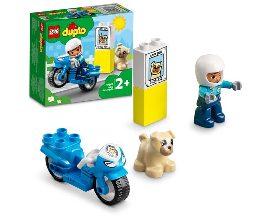 Конструктор LEGO DUPLO Town Полицейский мотоцикл 5 деталей (10967), изображение 2 Конструктор LEGO DUPLO Town Полицейский мотоцикл 5 деталей (10967), изображение 2