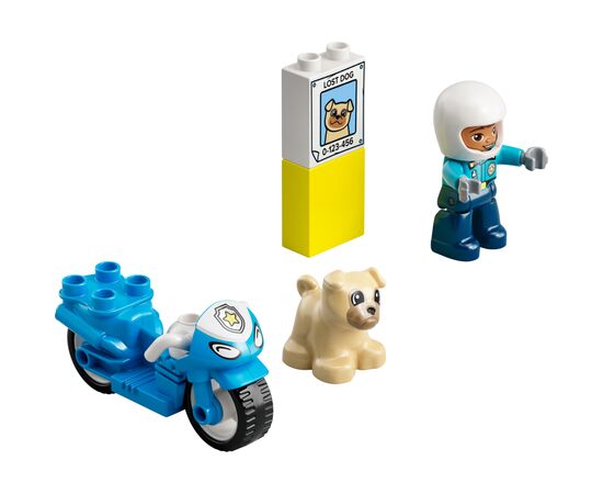 Конструктор LEGO DUPLO Town Полицейский мотоцикл 5 деталей (10967), изображение 9 Конструктор LEGO DUPLO Town Полицейский мотоцикл 5 деталей (10967), изображение 9