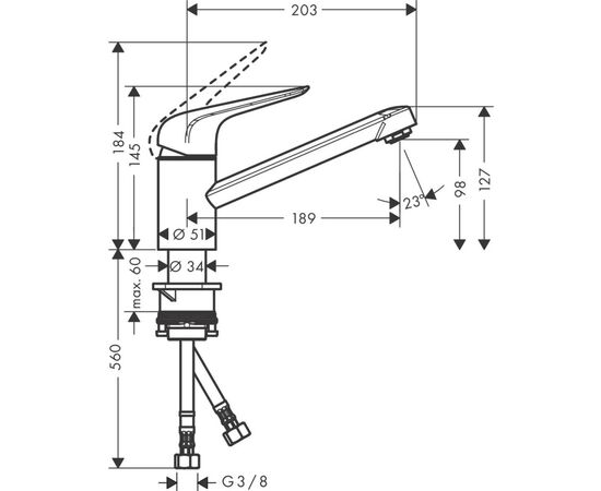Смеситель Hansgrohe 71808800, изображение 3 Смеситель Hansgrohe 71808800, изображение 3