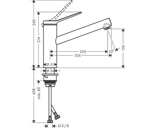 Смеситель Hansgrohe 74802670, изображение 2 Смеситель Hansgrohe 74802670, изображение 2