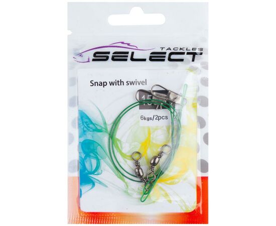 Поводок Select Поводок Select плетеный зеленый 1x7 18cm 9кг (2шт/уп) (1870.24.03)