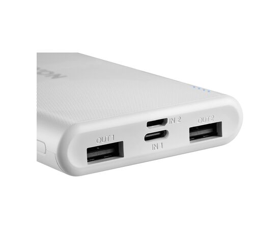 Батарея универсальная Canyon PB-108 10000mAh, Input 5V/2A, Output 5V/2.1A(Max), white (CNE-CPB1008W), изображение 3 Батарея универсальная Canyon PB-108 10000mAh, Input 5V/2A, Output 5V/2.1A(Max), white (CNE-CPB1008W), изображение 3