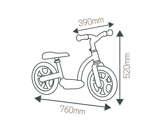 Біговел Smoby Toys Комфорт з підніжкою Сірий (770126), зображення 6 Біговел Smoby Toys Комфорт з підніжкою Сірий (770126), зображення 6