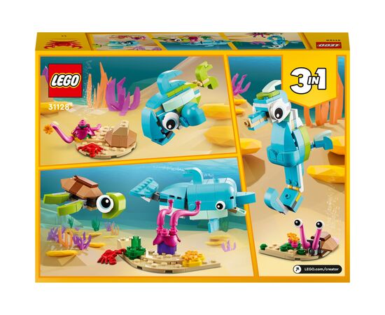 Конструктор LEGO Creator Дельфин и черепаха 137 деталей (31128), изображение 10 Конструктор LEGO Creator Дельфин и черепаха 137 деталей (31128), изображение 10