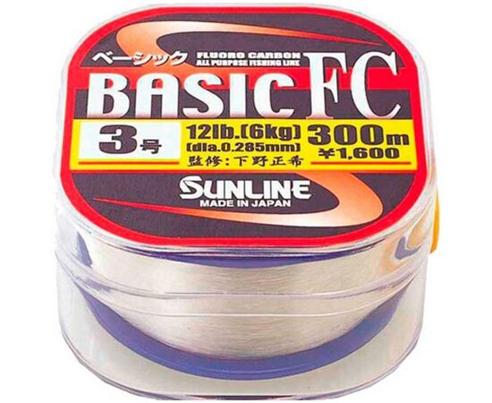 Флюорокарбон Sunline Basic FC 300м 0.285мм #3 12LB (1658.00.98)