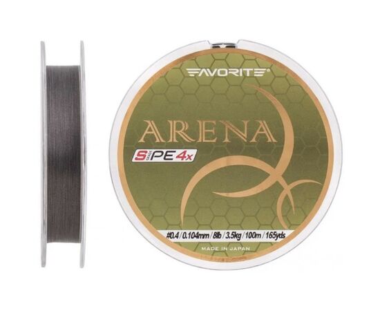 Шнур Favorite Arena PE 100m (silver gray) #0.4/0.104mm 8lb/3.5kg (1693.10.95)