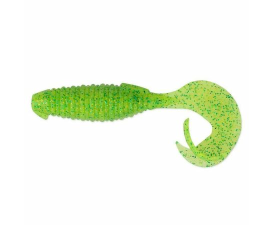 Силикон рыболовный Keitech Flapper Grub 4" (7 шт/упак) ц:424 lime chartreuse (1551.09.52)