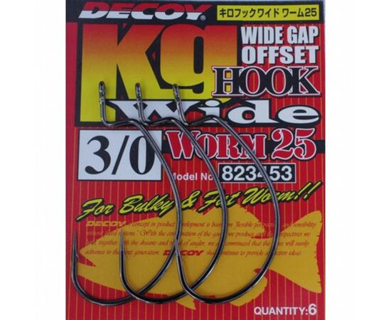 Крючок Decoy Worm25 Hook Wide 3/0 (6 шт/уп) (1562.02.74)