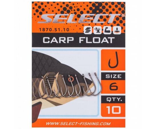 Крючок Select Carp Classic 10 (10 шт/уп) (1870.51.08), изображение 2 Крючок Select Carp Classic 10 (10 шт/уп) (1870.51.08), изображение 2