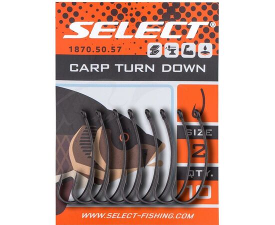 Крючок Select Carp Turn Down 04 (10 шт/уп) (1870.50.56), изображение 2 Крючок Select Carp Turn Down 04 (10 шт/уп) (1870.50.56), изображение 2