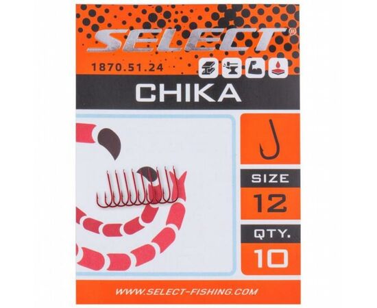 Крючок Select Chika 18 (10 шт/уп) (1870.51.21), изображение 2 Крючок Select Chika 18 (10 шт/уп) (1870.51.21), изображение 2