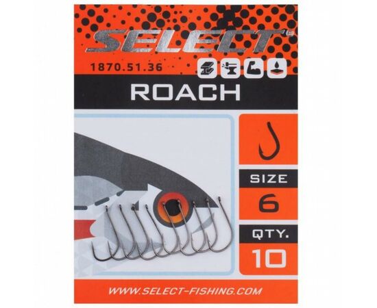 Крючок Select Roach 14 (10 шт/уп) (1870.51.32), изображение 2 Крючок Select Roach 14 (10 шт/уп) (1870.51.32), изображение 2