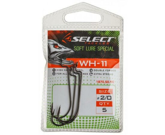 Крючок Select WH-11 2/0 (5 шт/уп) (1870.50.96), изображение 2 Крючок Select WH-11 2/0 (5 шт/уп) (1870.50.96), изображение 2