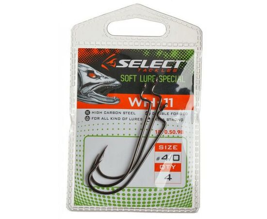 Крючок Select WH-11 4/0 (4 шт/уп) (1870.50.98), изображение 2 Крючок Select WH-11 4/0 (4 шт/уп) (1870.50.98), изображение 2