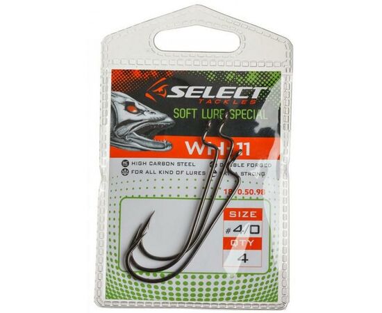 Крючок Select WH-11 5/0 (4 шт/уп) (1870.50.99), изображение 2 Крючок Select WH-11 5/0 (4 шт/уп) (1870.50.99), изображение 2