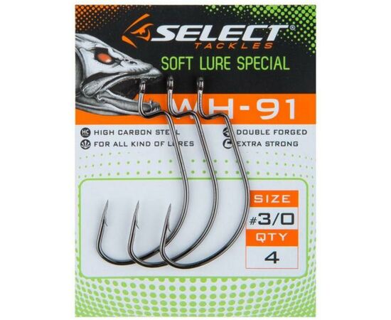 Крючок Select WH-91 4/0 (4 шт/уп) (1870.50.39), изображение 2 Крючок Select WH-91 4/0 (4 шт/уп) (1870.50.39), изображение 2