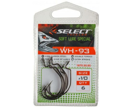 Гачок Select WH-93 2/0 (5 шт/уп) (1870.50.86), зображення 2 Гачок Select WH-93 2/0 (5 шт/уп) (1870.50.86), зображення 2