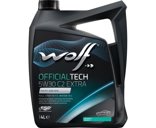 Моторное масло Wolf OFFICIALTECH 5W30 C2 EXTRA 4л (8339677)