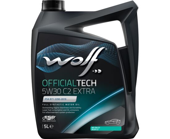 Моторное масло Wolf OFFICIALTECH 5W30 C2 EXTRA 5л (8339776)