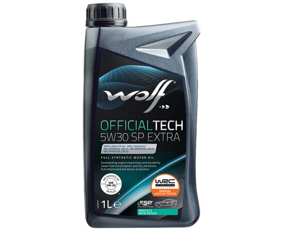Моторное масло Wolf OFFICIALTECH 5W30 C3 SP EXTRA 1л (1049358)