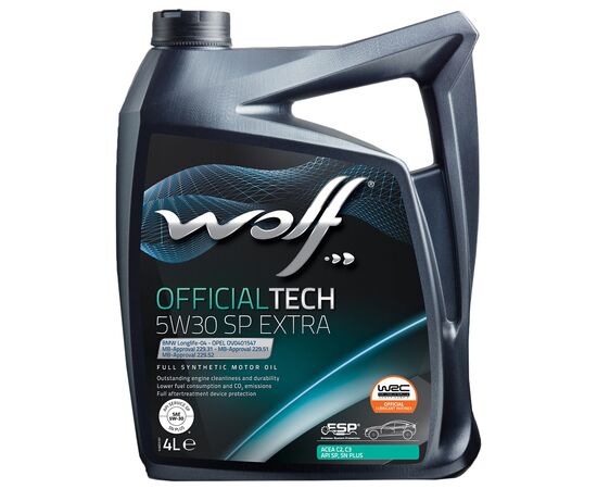 Моторное масло Wolf OFFICIALTECH 5W30 C3 SP EXTRA 4л (1049359)