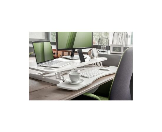 Столик для ноутбука Digitus Ergonomic Workspace Riser, 11-46cm, white (DA-90380-2), изображение 6 Столик для ноутбука Digitus Ergonomic Workspace Riser, 11-46cm, white (DA-90380-2), изображение 6