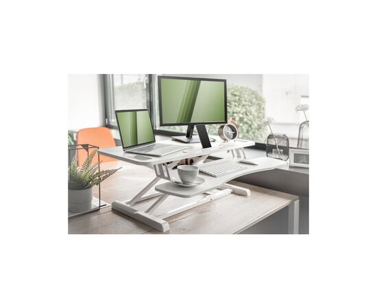 Столик для ноутбука Digitus Ergonomic Workspace Riser, 11-46cm, white (DA-90380-2), изображение 7 Столик для ноутбука Digitus Ergonomic Workspace Riser, 11-46cm, white (DA-90380-2), изображение 7