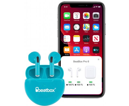 Наушники BeatBox PODS PRO 6 Blue (bbppro6bl), изображение 5 Наушники BeatBox PODS PRO 6 Blue (bbppro6bl), изображение 5