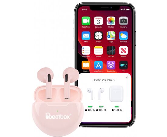 Наушники BeatBox PODS PRO 6 Pink (bbppro6p), изображение 5 Наушники BeatBox PODS PRO 6 Pink (bbppro6p), изображение 5