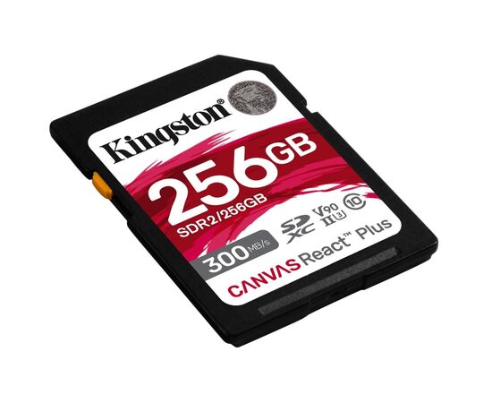 Карта памяти Kingston 256GB SDXC class 10 UHS-II U3 Canvas React Plus (SDR2/256GB), изображение 2 Карта памяти Kingston 256GB SDXC class 10 UHS-II U3 Canvas React Plus (SDR2/256GB), изображение 2