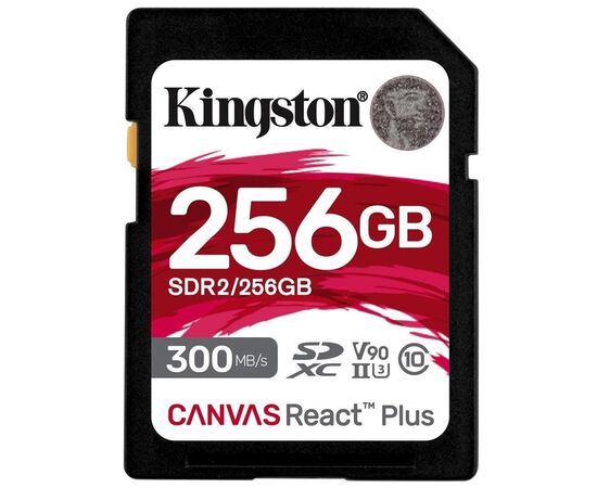 Карта памяти Kingston 256GB SDXC class 10 UHS-II U3 Canvas React Plus (SDR2/256GB)