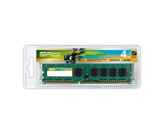 Модуль пам'яті для комп'ютера DDR3 4GB 1600 MHz Silicon Power (SP004GBVTU160N02)