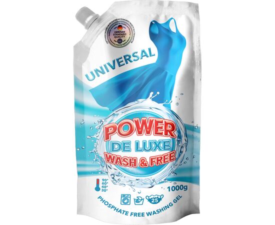 Гель для стирки Power De Luxe Универсальный 1 кг (4260637720863)