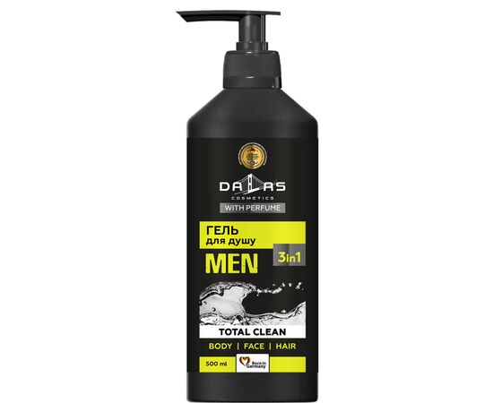 Гель для душа Dalas Total Clean 3 в 1 для мужчин 500 г (4260637722652)