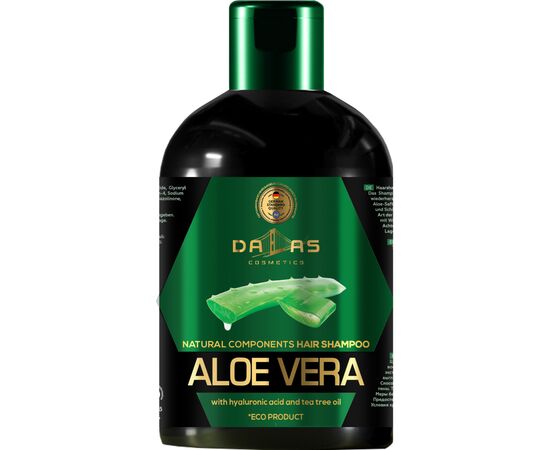 Шампунь Dalas Aloe Vera с гиалуроновой кислотой, натуральным соком алоэ и маслом чайного дерева 1000 г (4260637729200)