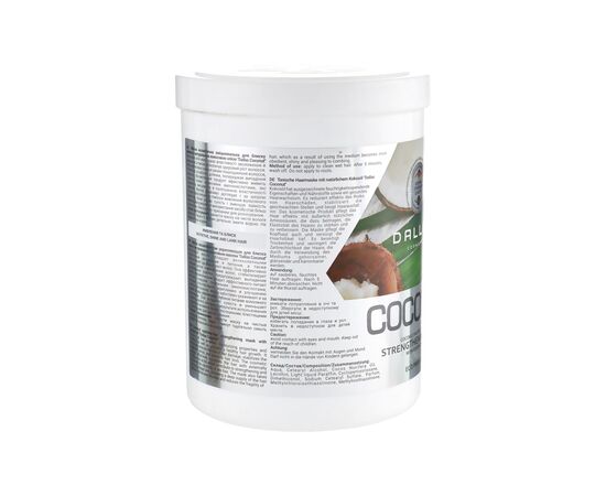Маска для волос Dalas Coconut Укрепляющая для блеска волос с натуральным кокосовым маслом 1000 мл (4260637723208), изображение 2 Маска для волос Dalas Coconut Укрепляющая для блеска волос с натуральным кокосовым маслом 1000 мл (4260637723208), изображение 2