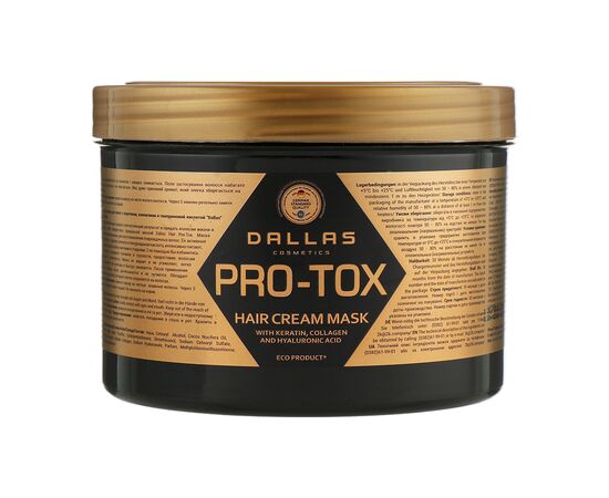 Маска для волосся Dalas Pro-Tox для відновлення структури волосся з кератином, колагеном і гіалуроновою кислотою 500 мл (4260637723499)