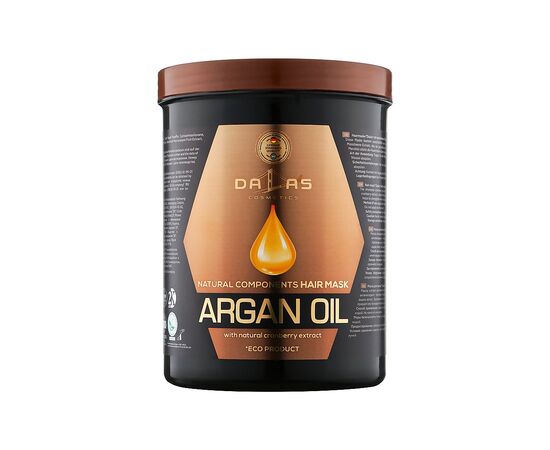 Маска для волосся Dalas Argan Oil з натуральним екстрактом журавлини й аргановою олією 1000 мл (4260637729156)