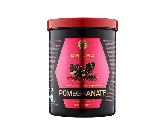 Маска для волосся Dalas Pomegranate з олією гранатових кісточок і натуральною кокосовою олією 1000 мл (4260637729132)