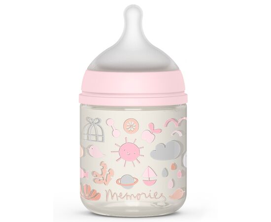Бутылочка для кормления Suavinex Memories Истории малышей 150 мл. розовая (307050)