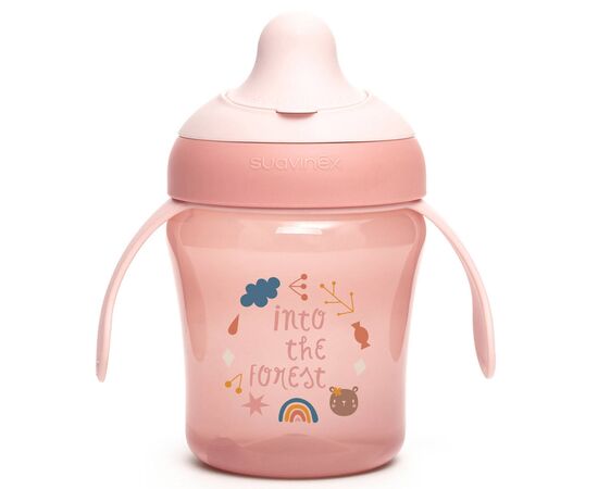 Поильник-непроливайка Suavinex Лесные истории розовая (401191), изображение 2 Поильник-непроливайка Suavinex Лесные истории розовая (401191), изображение 2