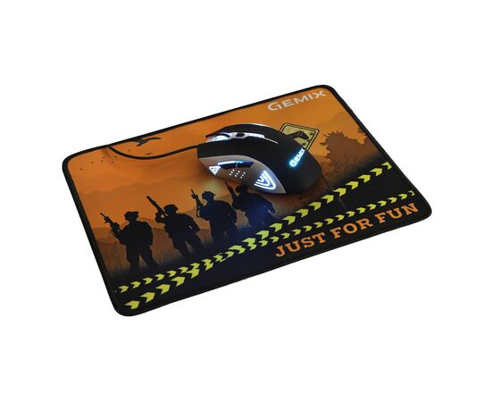 Мышка Gemix W100 USB Black/Gray + ігрова поверхня (W100Combo)