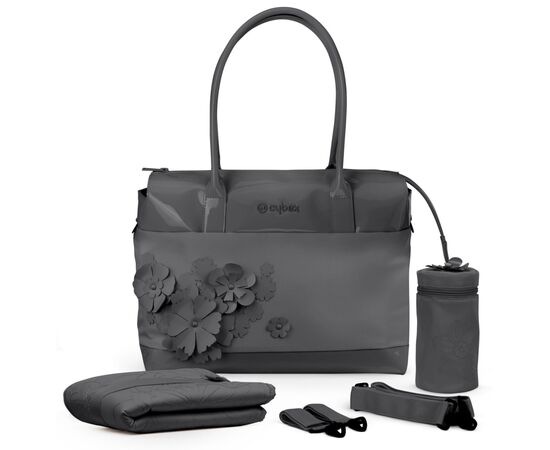 Сумка для мами Cybex Platinum Simply Flowers Grey dark grey (521001953), зображення 3 Сумка для мами Cybex Platinum Simply Flowers Grey dark grey (521001953), зображення 3