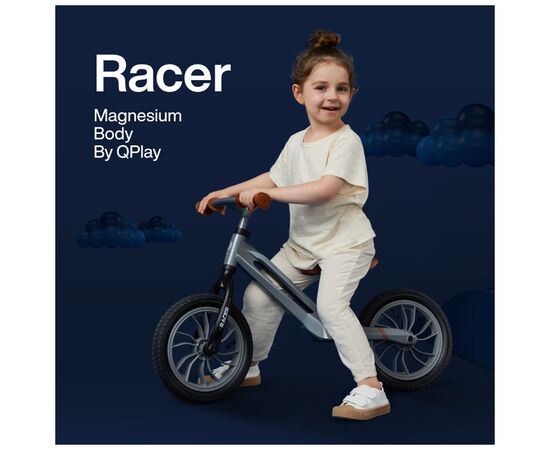 Беговел QPlay Racer с надувными колесами Red White (B-300RedWhite), изображение 3 Беговел QPlay Racer с надувными колесами Red White (B-300RedWhite), изображение 3