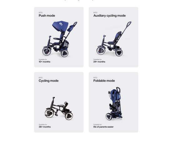 Детский велосипед QPlay Rito+ Eva Grey (S380-8Grey), изображение 2 Детский велосипед QPlay Rito+ Eva Grey (S380-8Grey), изображение 2
