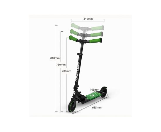 Самокат QPlay Honeycomb Green (HoneycombGreen), изображение 5 Самокат QPlay Honeycomb Green (HoneycombGreen), изображение 5