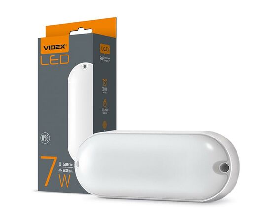 Светильник Videx LED IP65 7W 5000K 220V (VL-BHO-075PW), изображение 2 Светильник Videx LED IP65 7W 5000K 220V (VL-BHO-075PW), изображение 2
